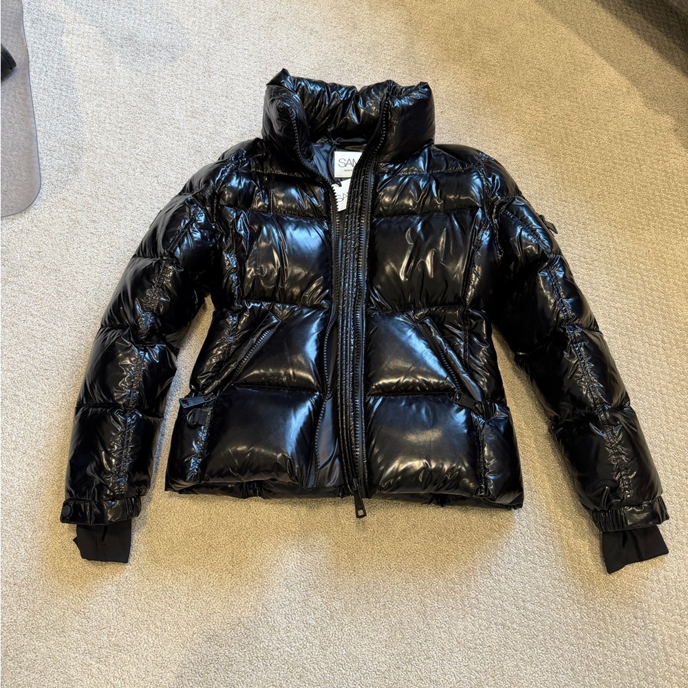 SAM. Shiny Black Puffer Jacket